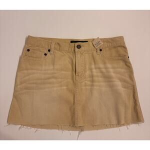 NWT Vintage Y2K Abercrombie & Fitch Corduroy Tan Mini Skirt Size 2